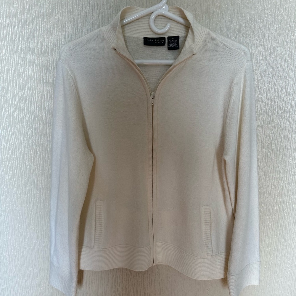 Relativity Women's Cream Sweater Jacket